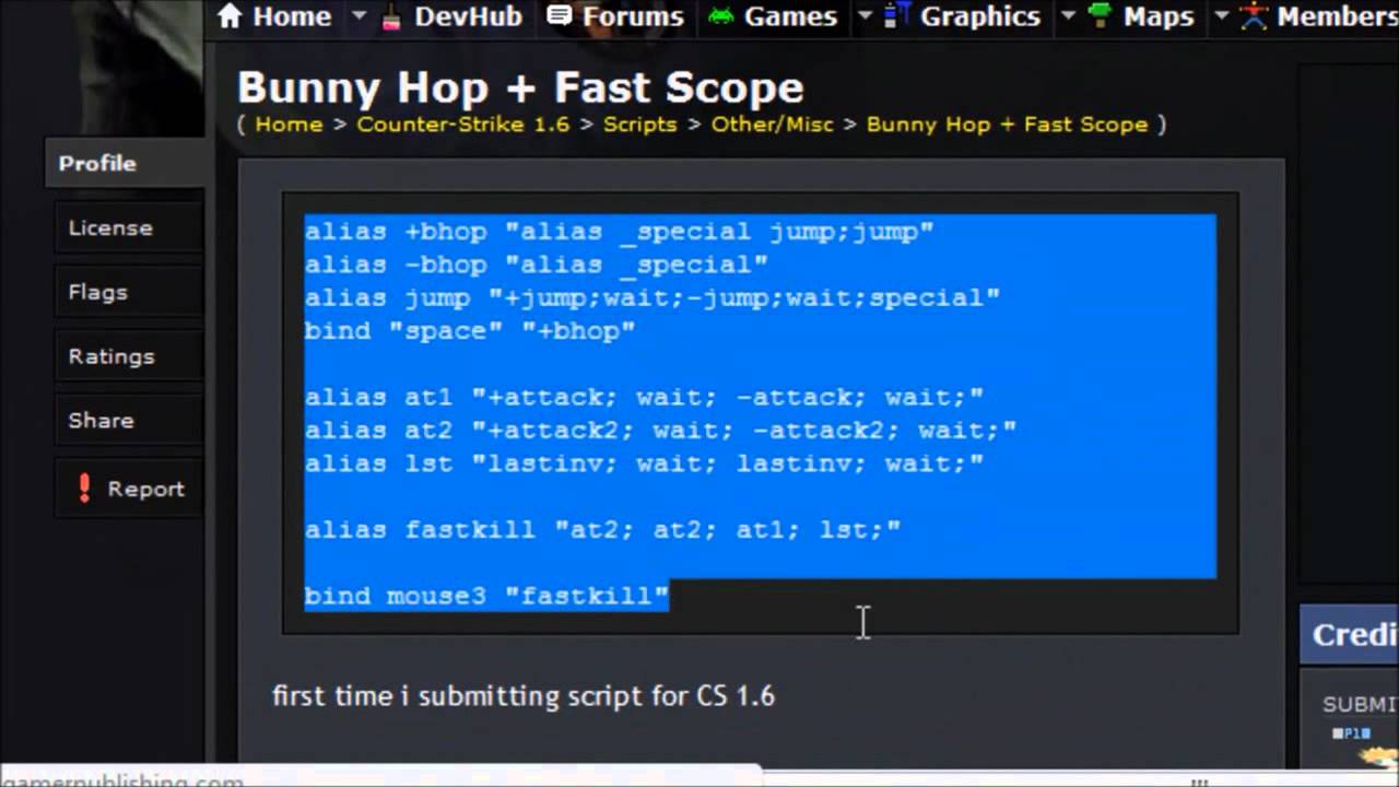 cs 1.6 quick scope script